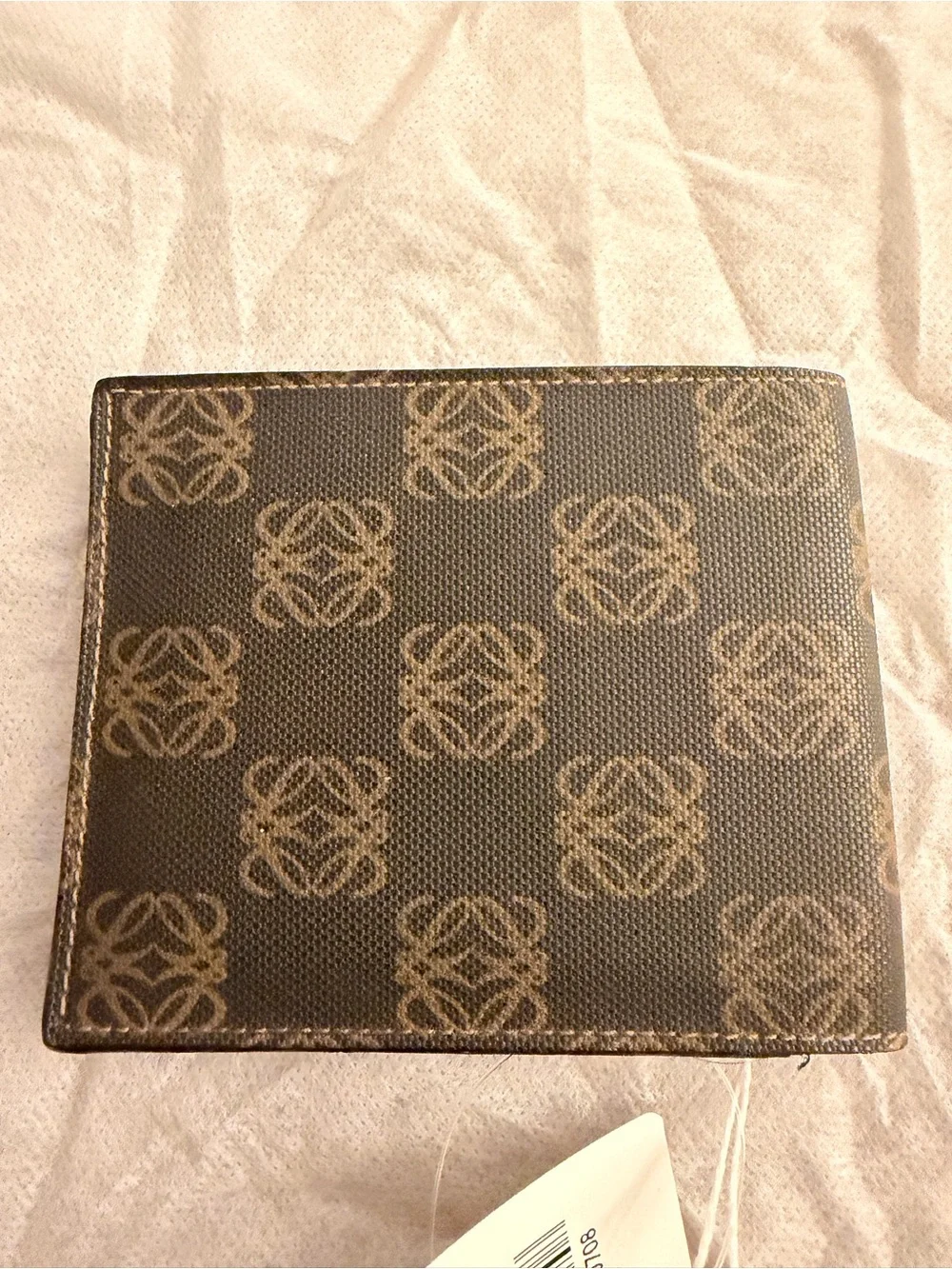 LOEWE Brown Anagram Canvas Card & Key Holder